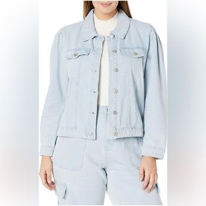 UPCYCLED KENDALL + KYLIE Women's Puff Sleeve Denim Jacket